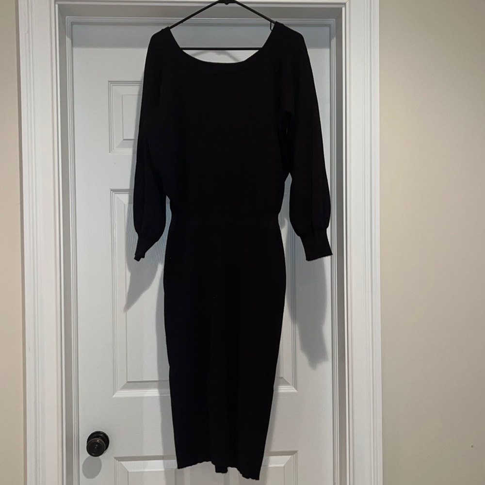 Black sweater dress